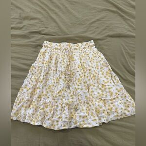 Princess Polly Yellow Floral Skirt